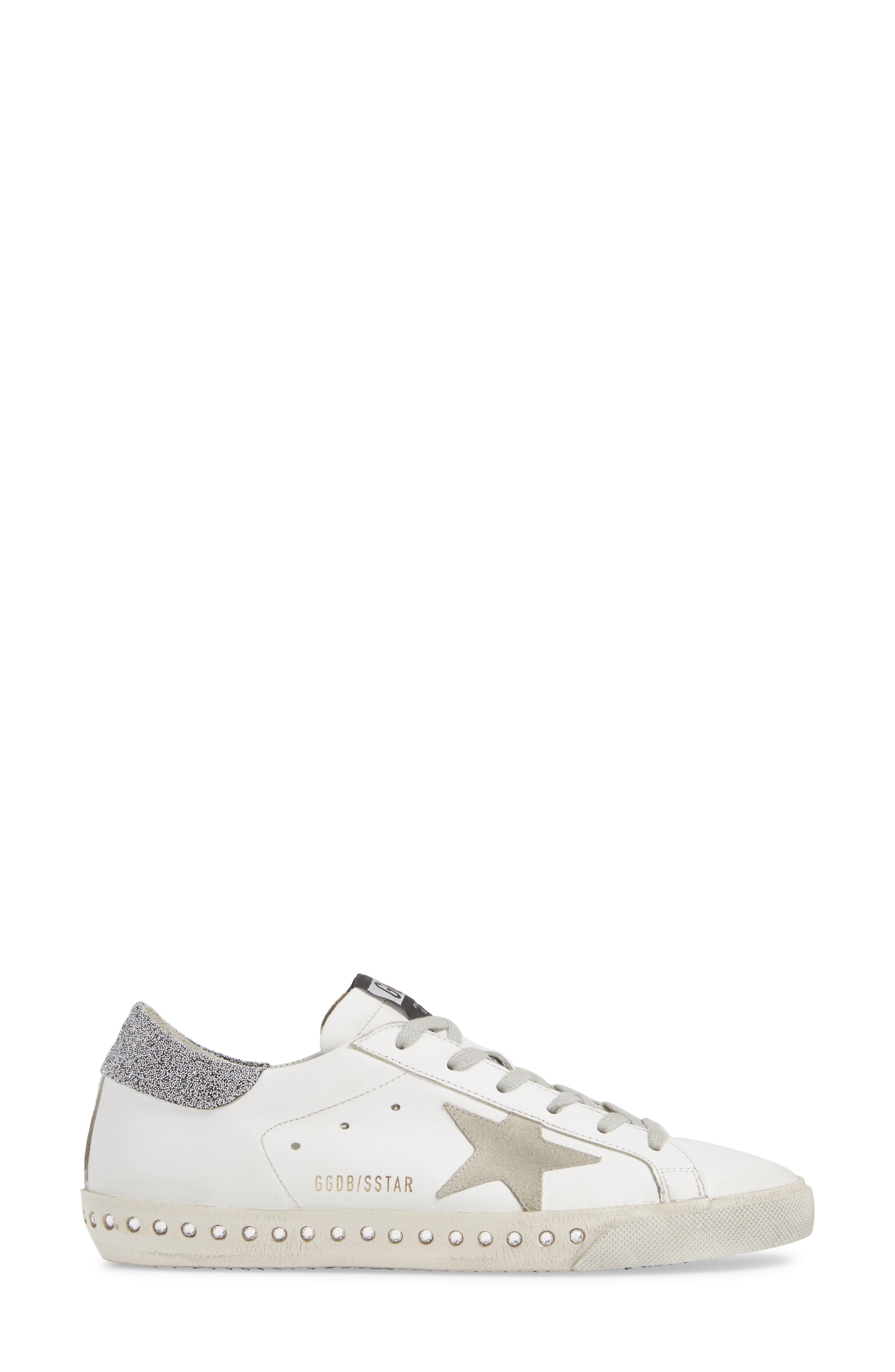 Golden Goose Superstar Crystal Embellished Sneaker, Alternate, color, 