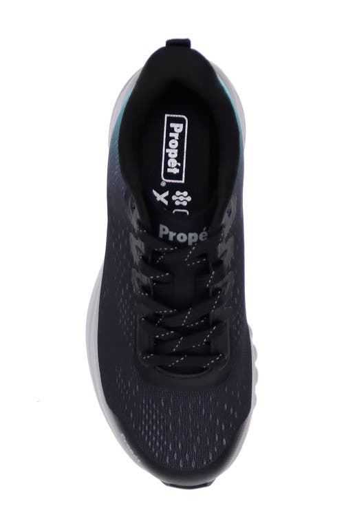 Propét One Evolve Walking Sneaker In Black/aqua