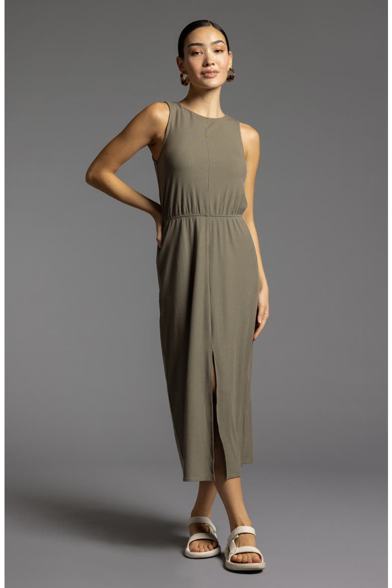 Sandra Sleeveless Dress, Alternate, color, SMOKEY OLIVE