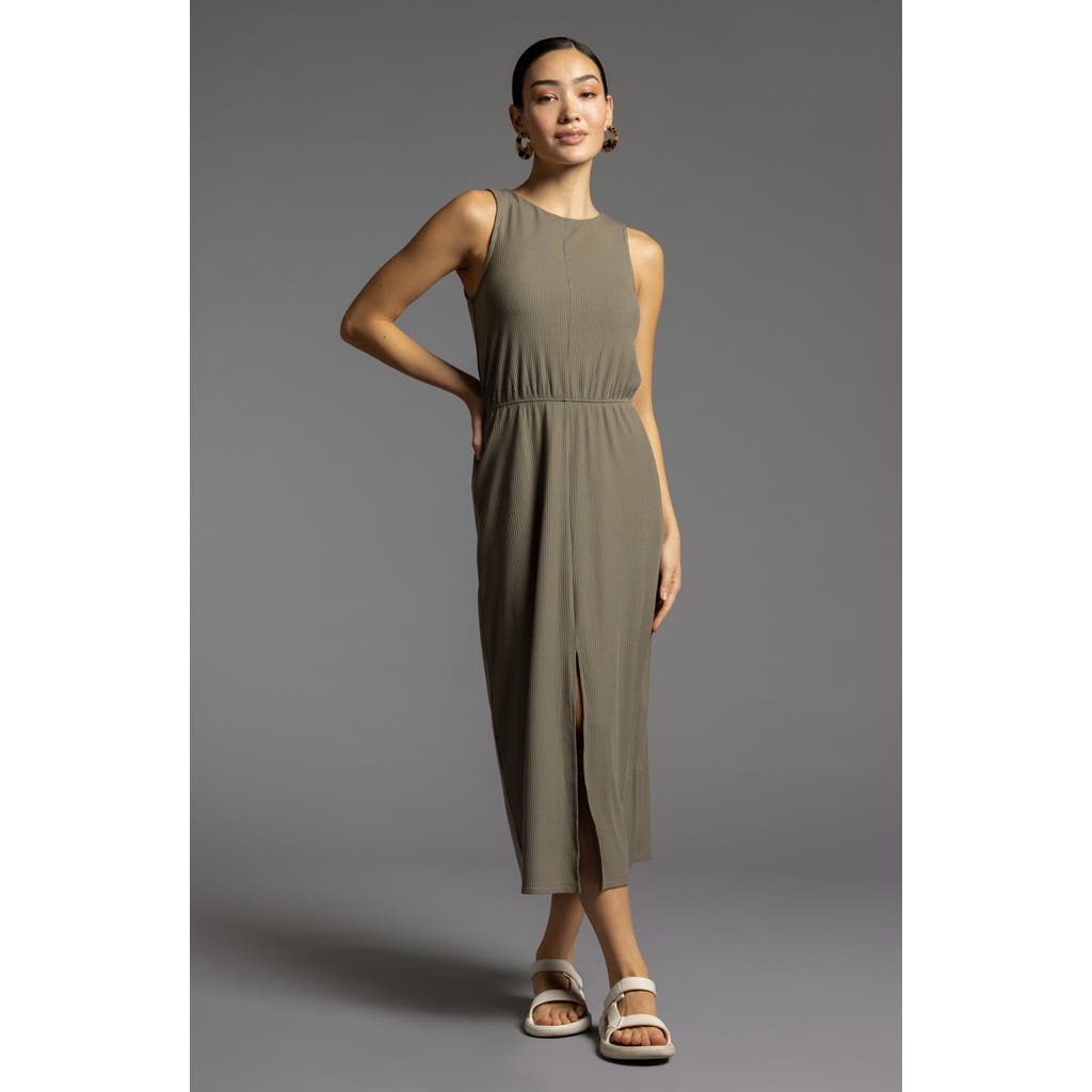 Weekend Los Angeles Sandra Sleeveless Dress In Smokey Olive