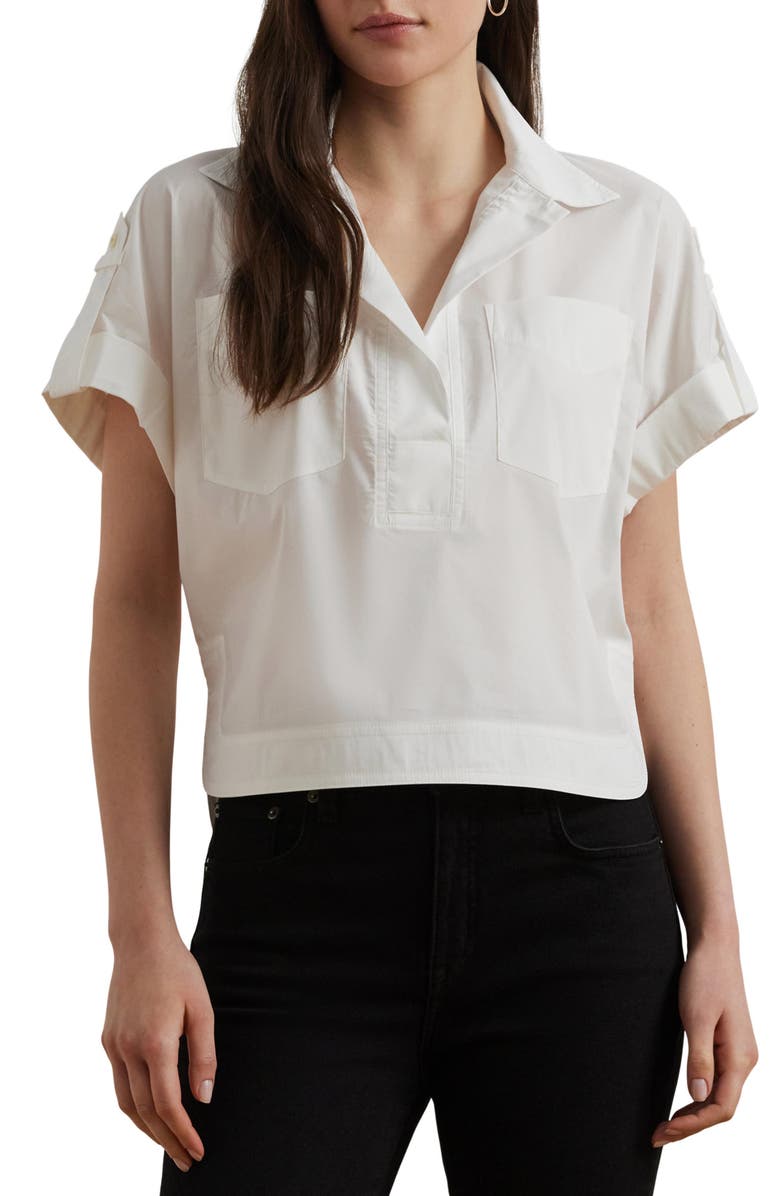 Lauren Ralph Lauren Cotton Blend Camp Shirt, Main, color,