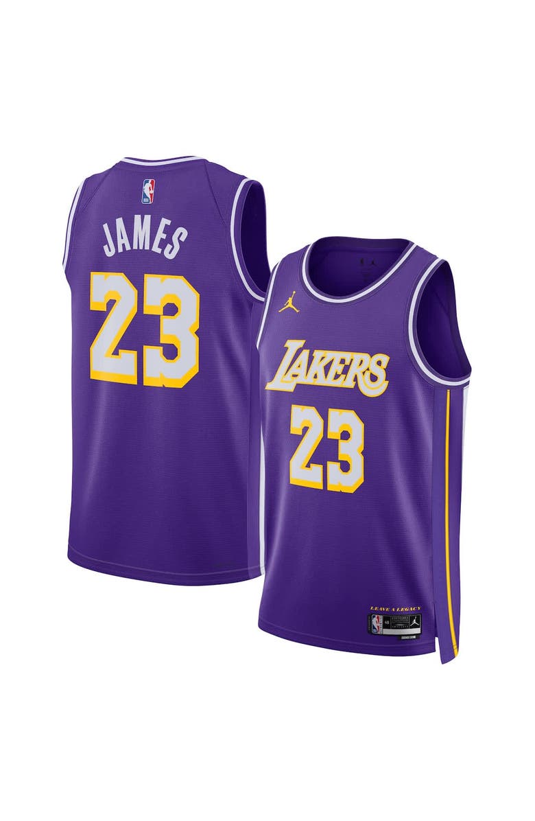 Jordan Brand Unisex Jordan Brand LeBron James Purple Los Angeles Lakers Swingman Jersey - Statement Edition, Alternate, color, Purple