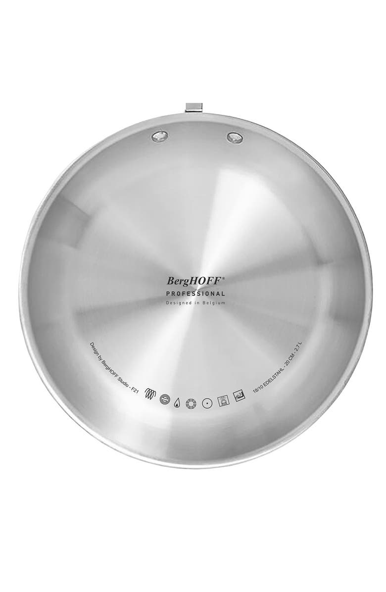 BergHOFF Professional Stainless Steel 10/18 Tri-Ply 10'' Frying Pan, Alternate, color,