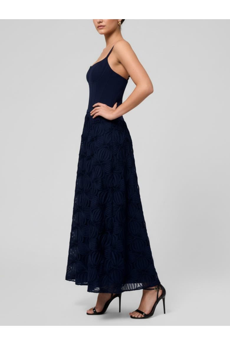 Mira Square Neck Maxi Dress, Alternate, color, Navy
