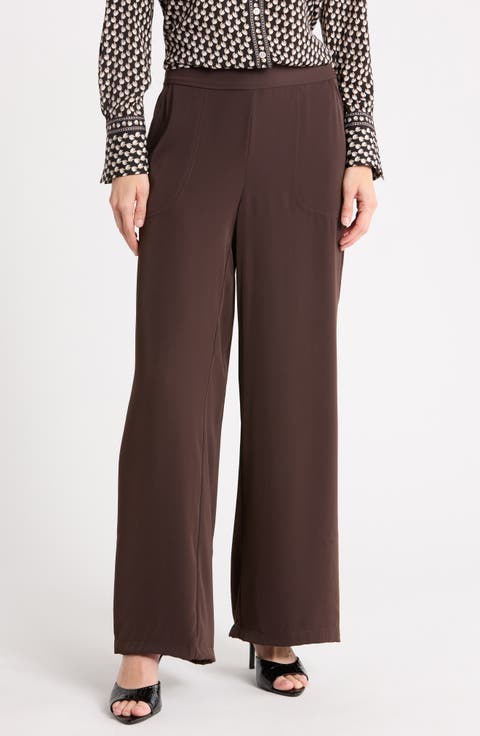 Textured Wide Leg Pants