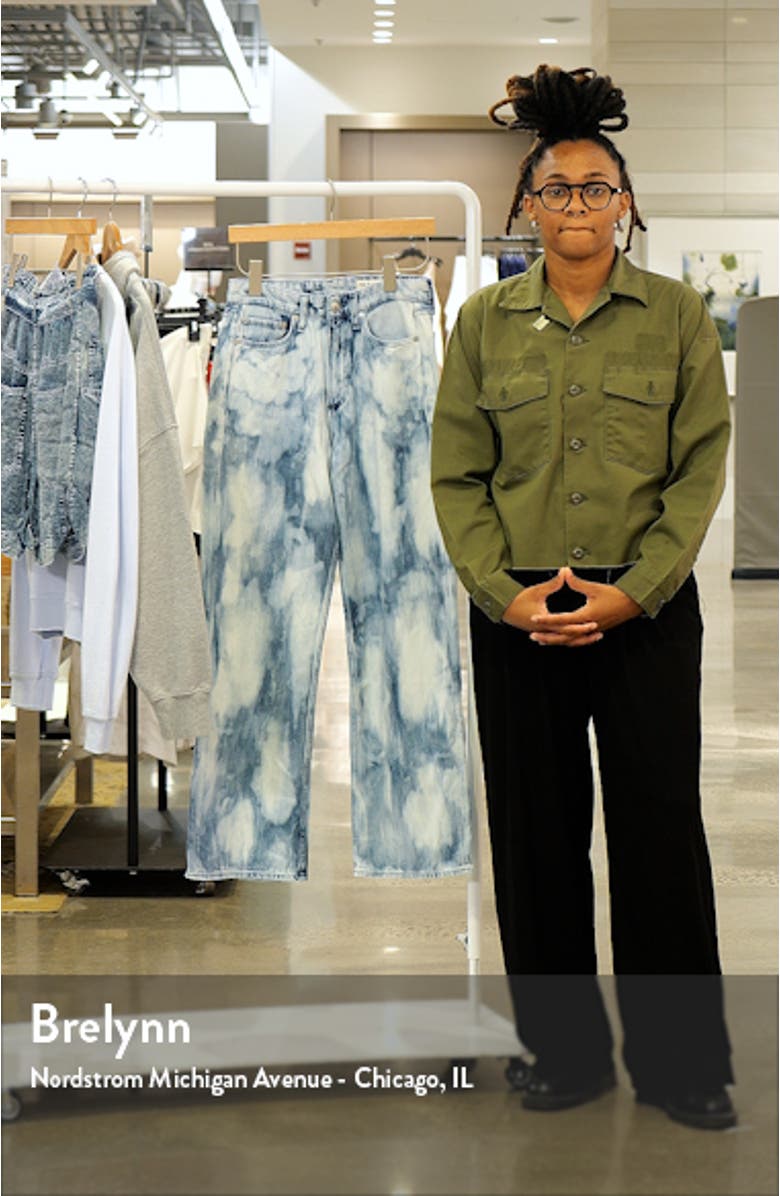 Logan Bleach Splatter Wide Leg Jeans