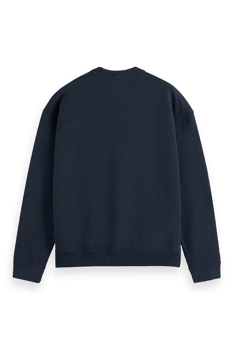Cross-Stitched Artwork Cotton Sweatshirt, Alternate, color, CARBON