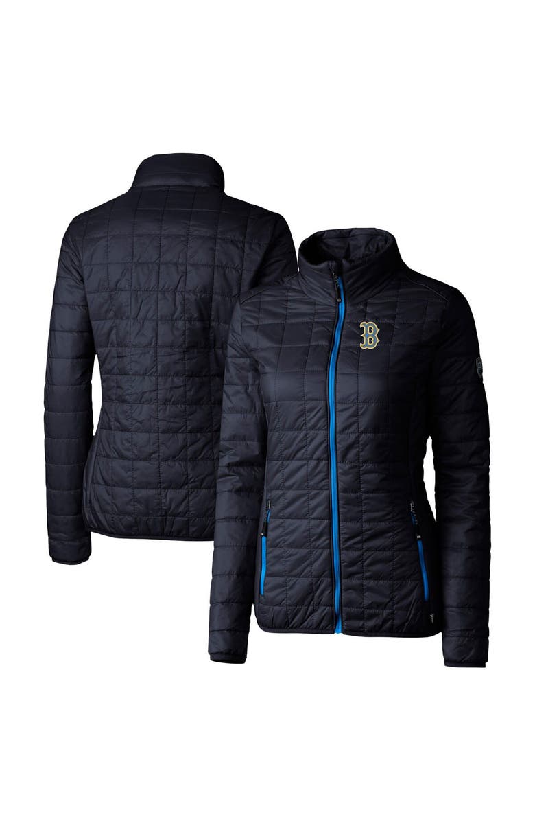 Cutter & Buck Women's Cutter & Buck  Navy Boston Red Sox City Connect Rainier PrimaLoft Eco Insulated Full-Zip Puffer Jacket, Main, color, 