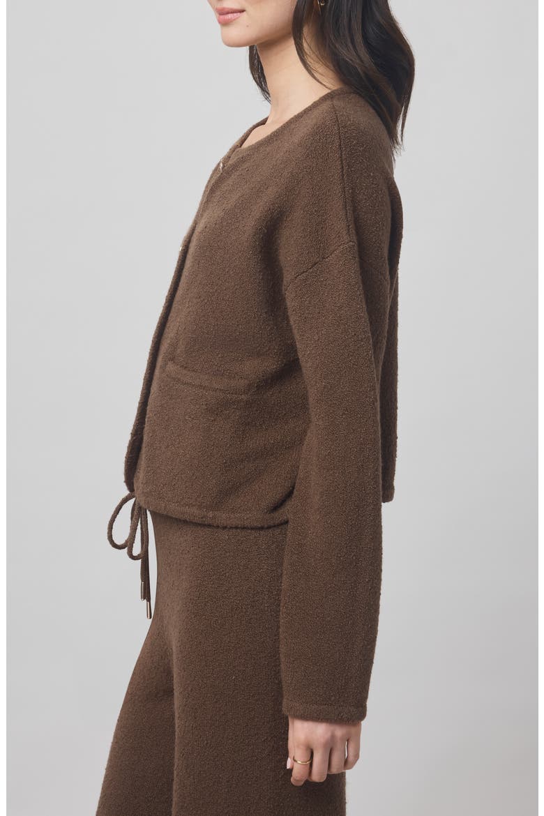 x @cellajaneblog Bouclé Cardigan, Alternate, color, TRUFFLE