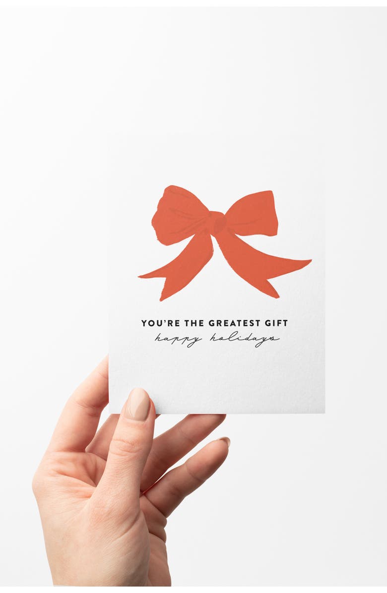 Joy Paper Co. Red Bow Greatest Gift Holiday Boxed Set of 8 Cards, Alternate, color,