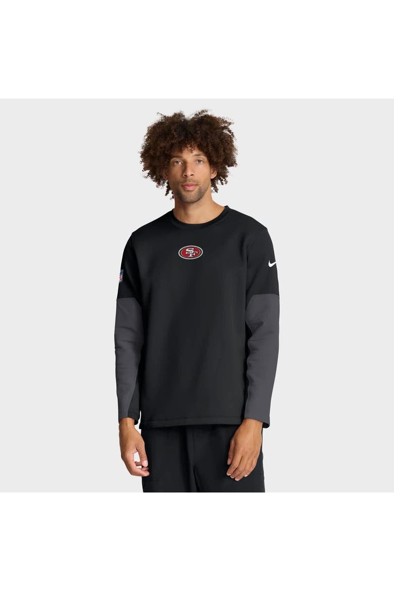 Men's Nike Black San Francisco 49ers Sideline Scripted to Win Performance Long Sleeve T-Shirt, Main, color, Black