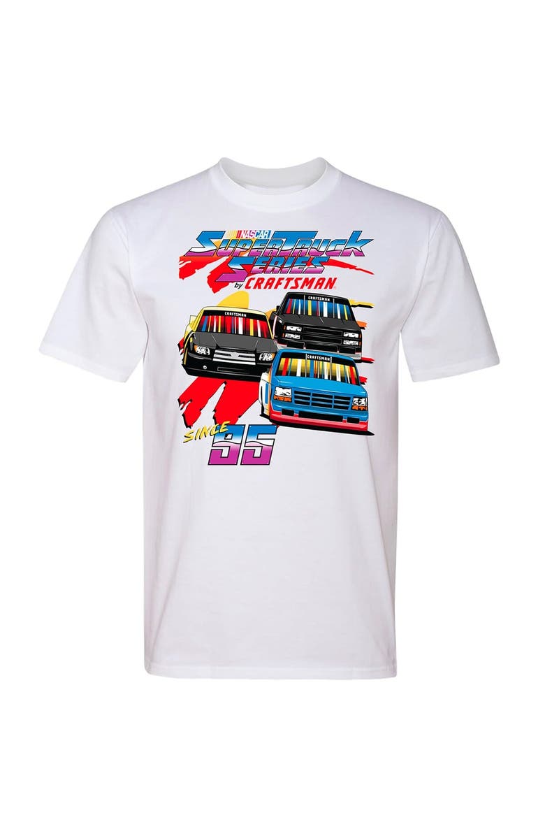 NASCAR Men's White NASCAR Craftsmen Truck Series Retro Tri-Blend T-Shirt, Alternate, color, White