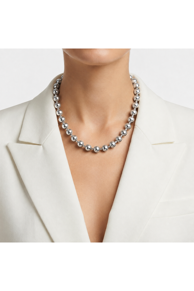Helise Ball Necklace, Alternate, color, Gold