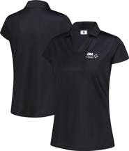 FOOTJOY Women's FootJoy Black 3M Open Cap Sleeve Printed Polo