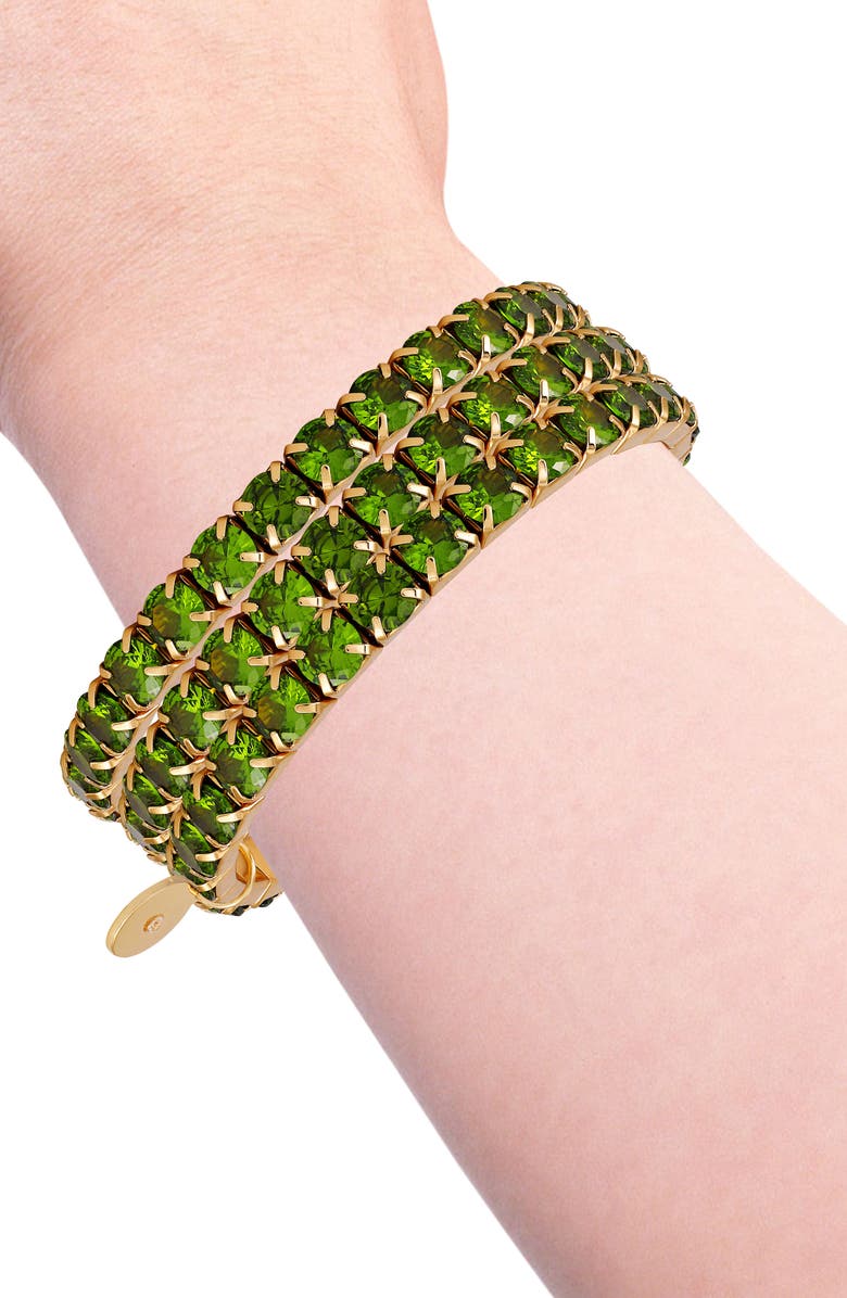 Vince Camuto Set of 3 Stretch Bracelets, Alternate, color, Green