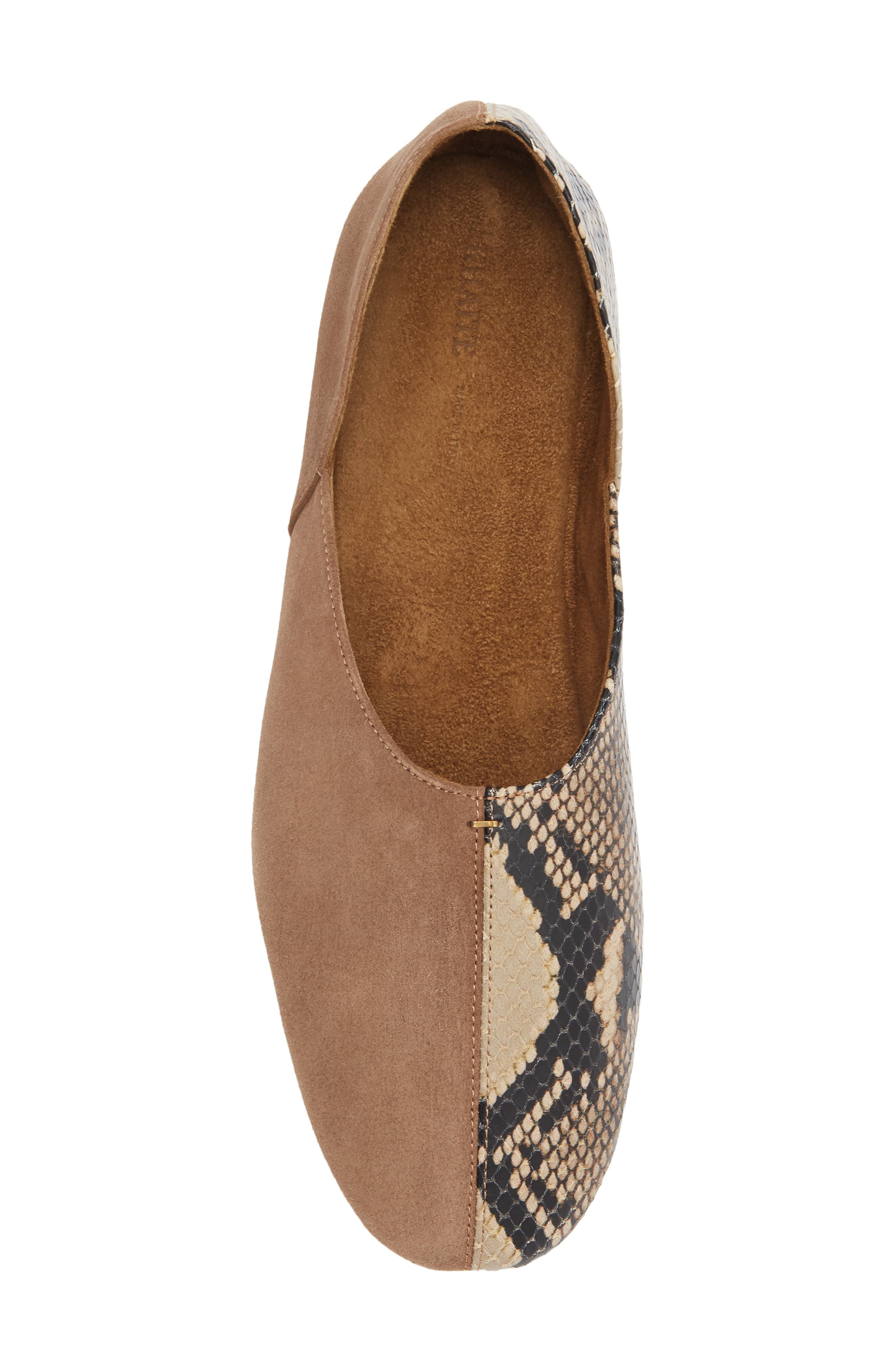 Khaite Jane Snakeskin Embossed Ballet Flat, Alternate, color, Dattero