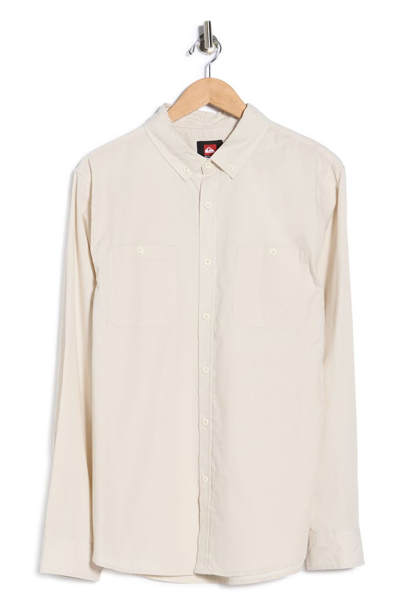 Quiksilver Smoke Valley Button Up Shirt, Alternate, color, Silver Birch