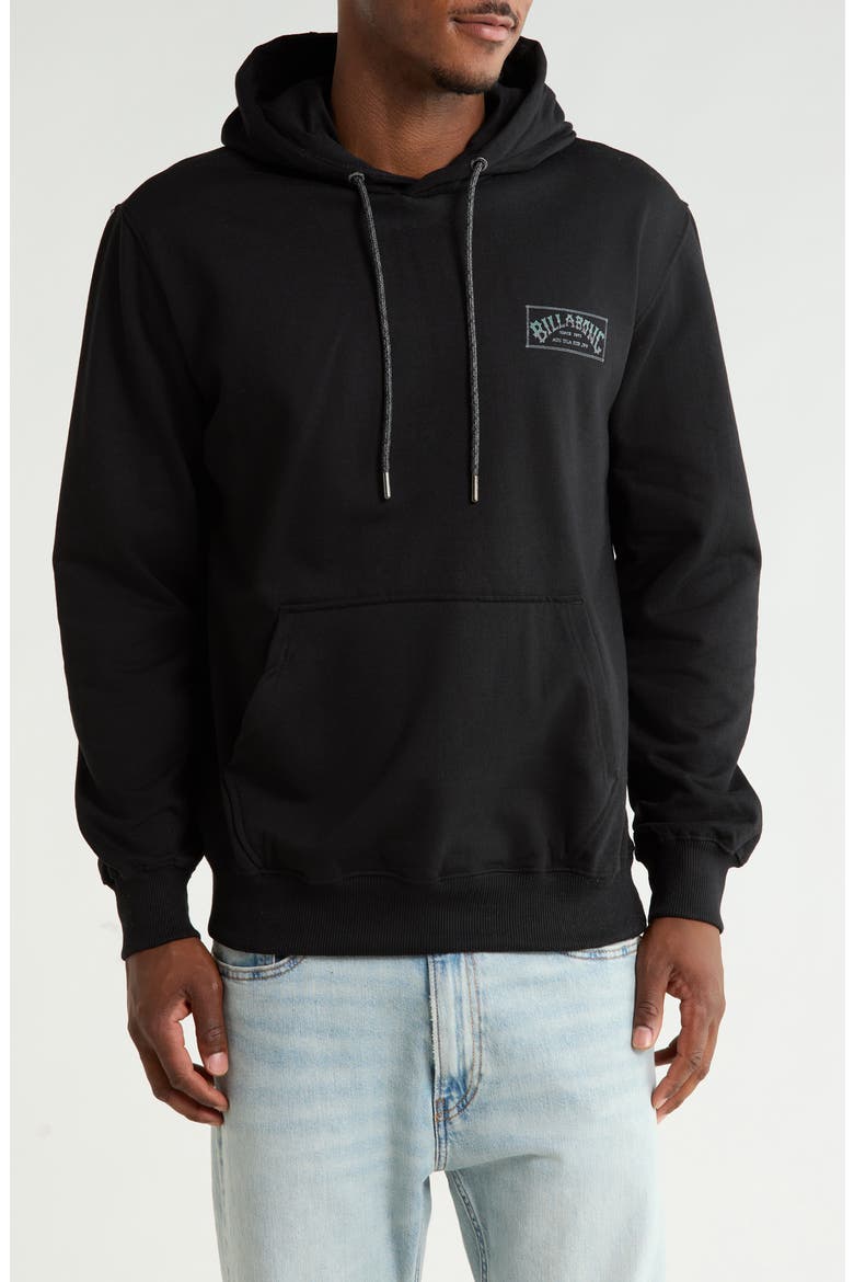 Tweed Graphic Hoodie, Main, color, BLACK BEAUTY