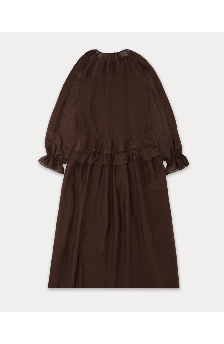 Fortela Ange Cotton Silk Caftan Dress, Alternate, color, Brown