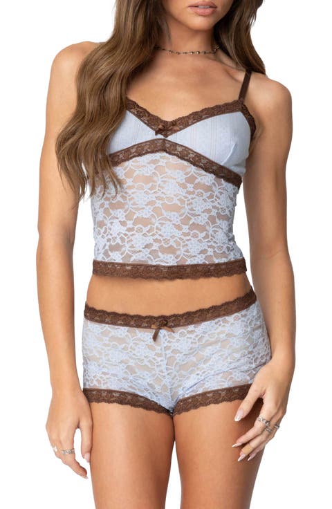 Dee Pointelle Stitch & Lace Camisole
