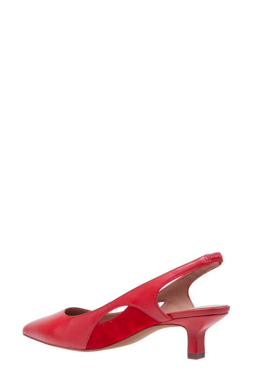 Linea Paolo Corley Pointed Toe Slingback Pump In Red