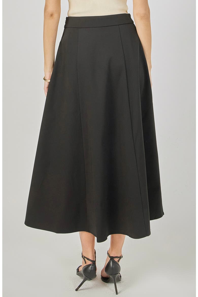 A-Line Midi Skirt, Alternate, color, BLACK