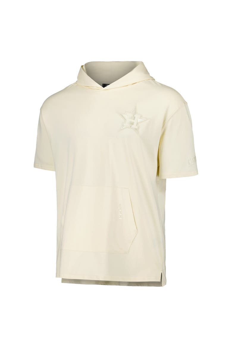 Men's Pro Standard Cream Houston Astros Neutral Short Sleeve Hoodie T-Shirt, Alternate, color, Cream