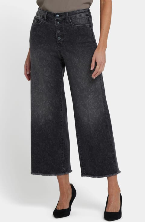 Teresa High Waist Ankle Wide Leg Jeans