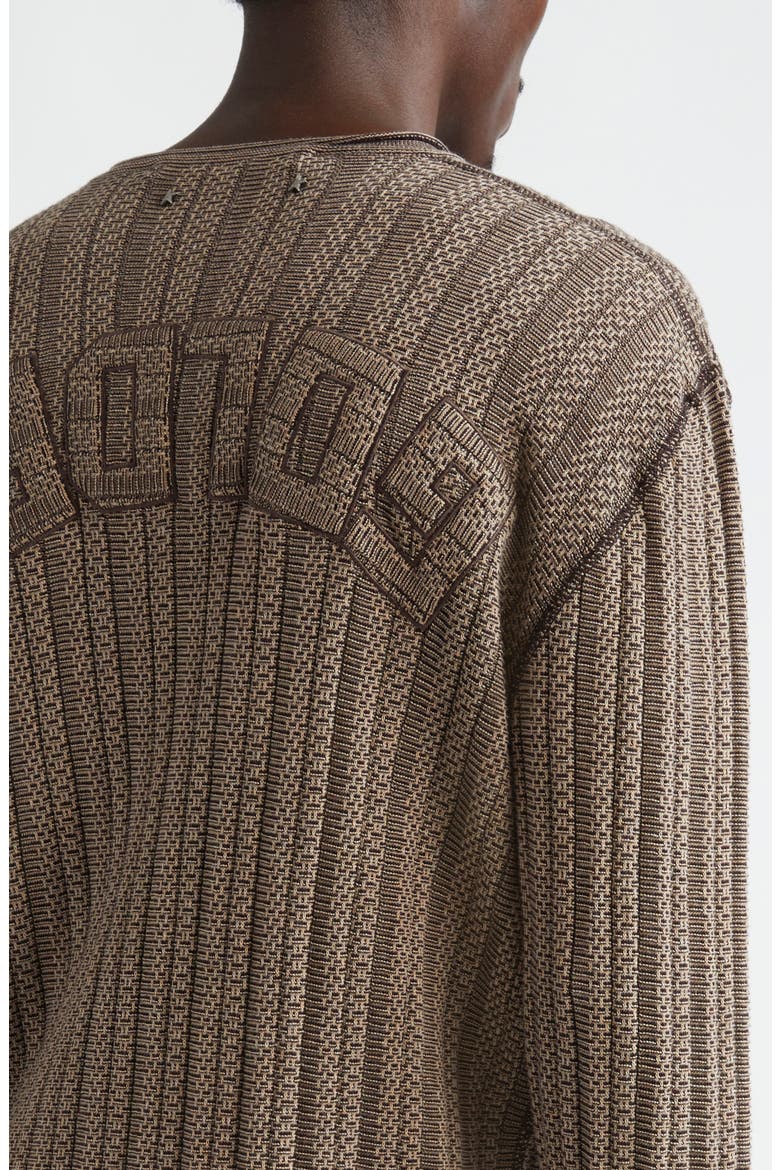 Journey Norton Jacquard Roll Neck Sweater, Alternate, color, TRAVERTINE/ COFFEE