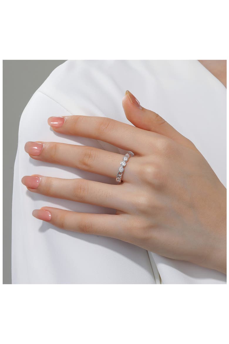 Simulated Diamond Eternity Ring, Alternate, color, WHITE