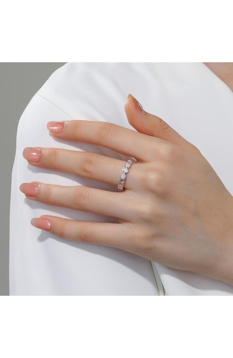 Lafonn Simulated Diamond Eternity Ring, Alternate, color, White