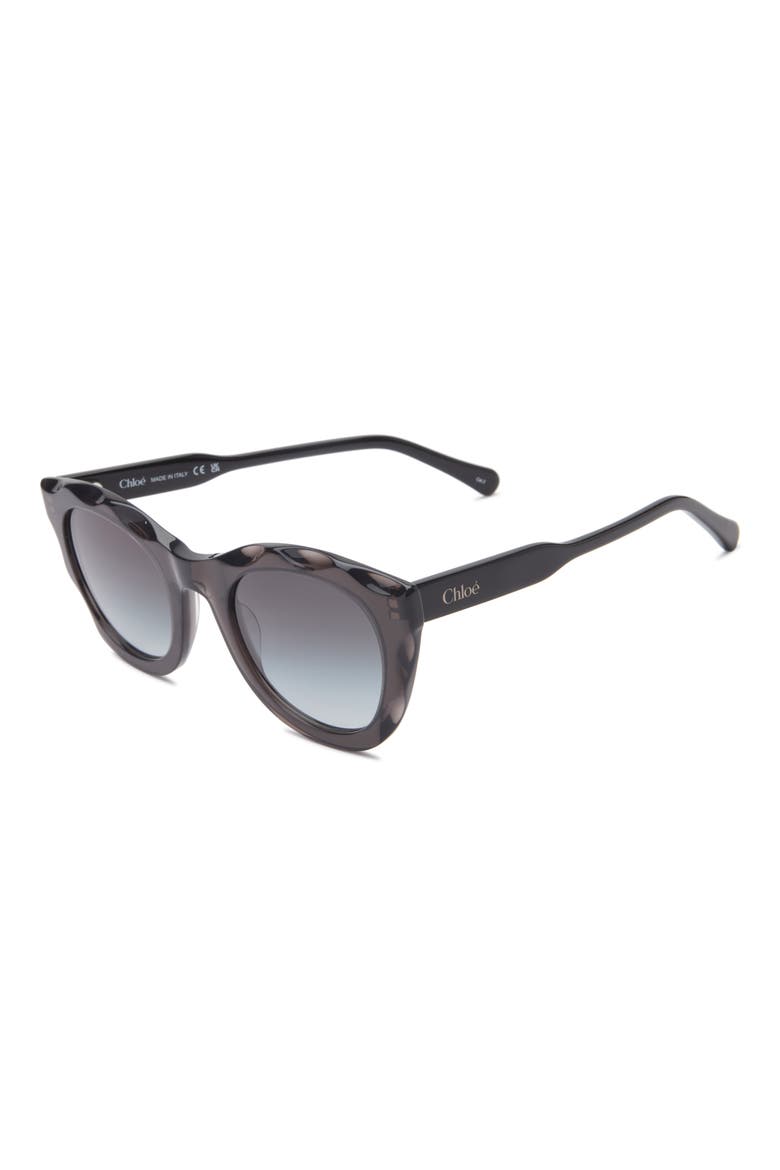 50mm Round Sunglasses, Alternate, color, GREY BLACK GREY