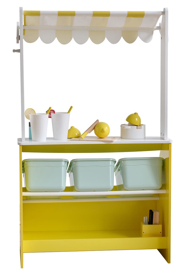 Sunny Citrus Lemonade Wooden Stand Playset, Alternate, color, YELLOW