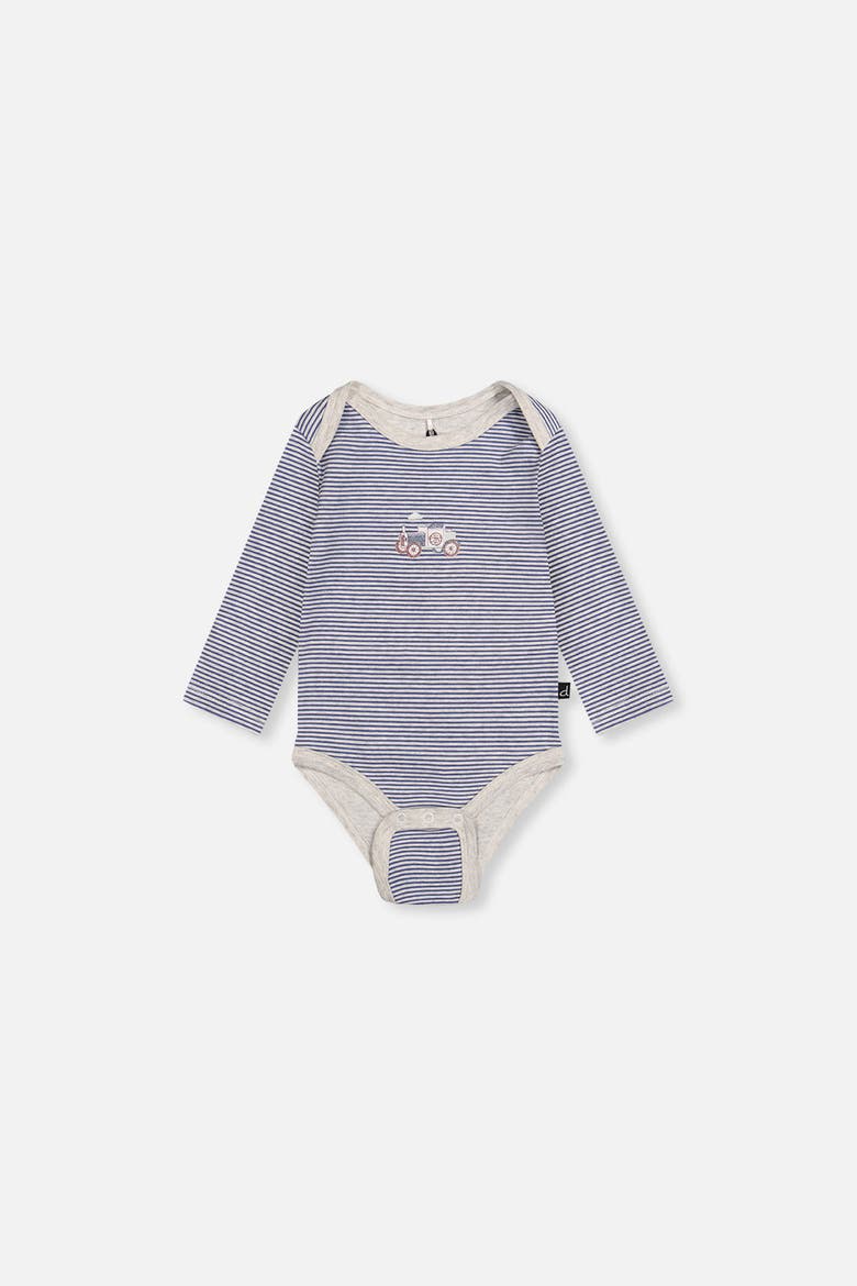 Three Pack Organic Cotton Airplanes Long Sleeve Bodysuit, Alternate, color, Beige Printed Airplanes