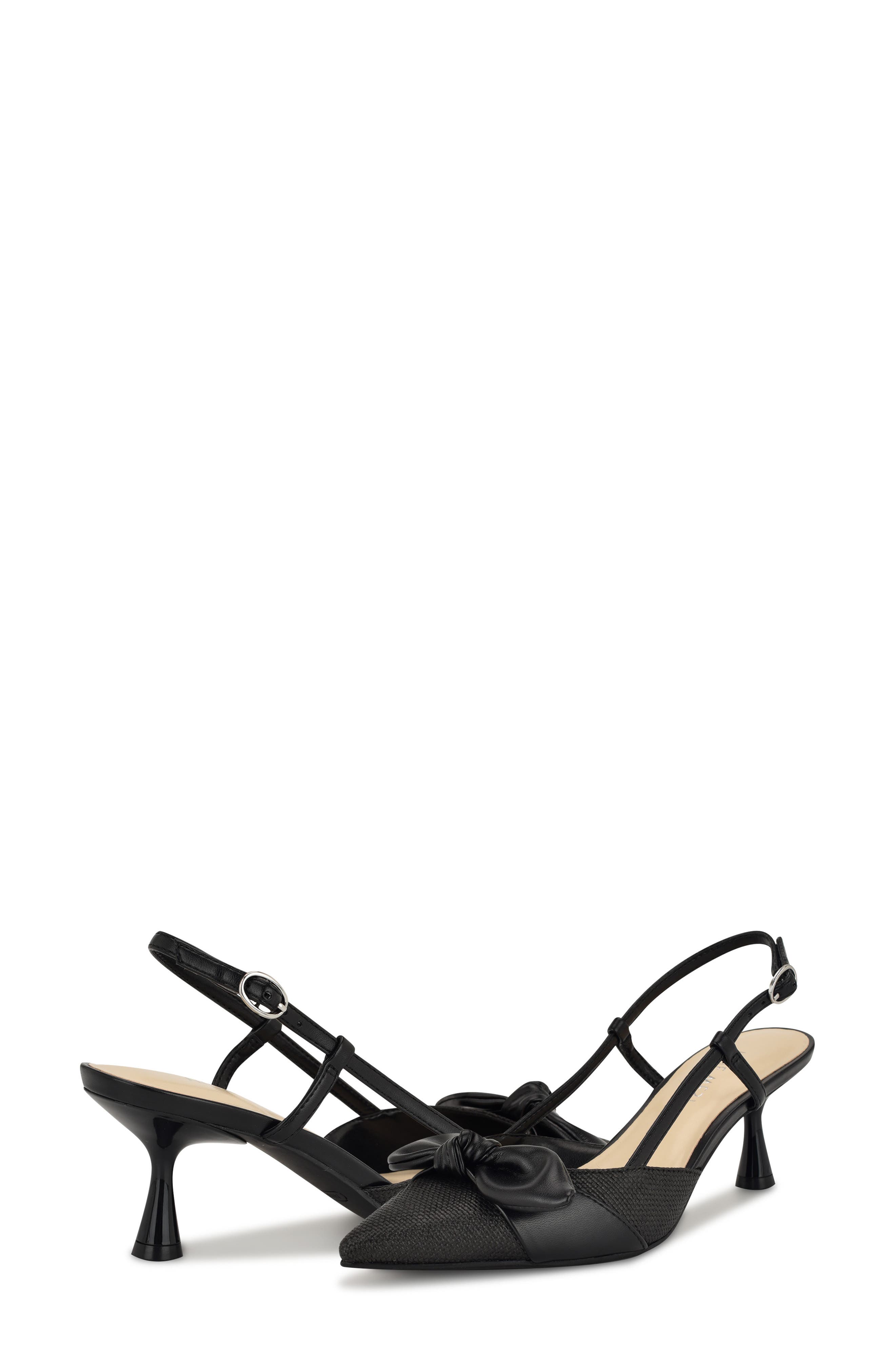 Nine West Reaba Slingback Sandal, Alternate, color, Black