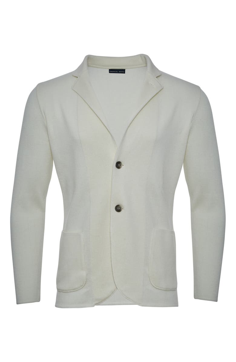 Emanuel Berg Premium Merino Wool Knit Sport Coat, Main, color, Natural