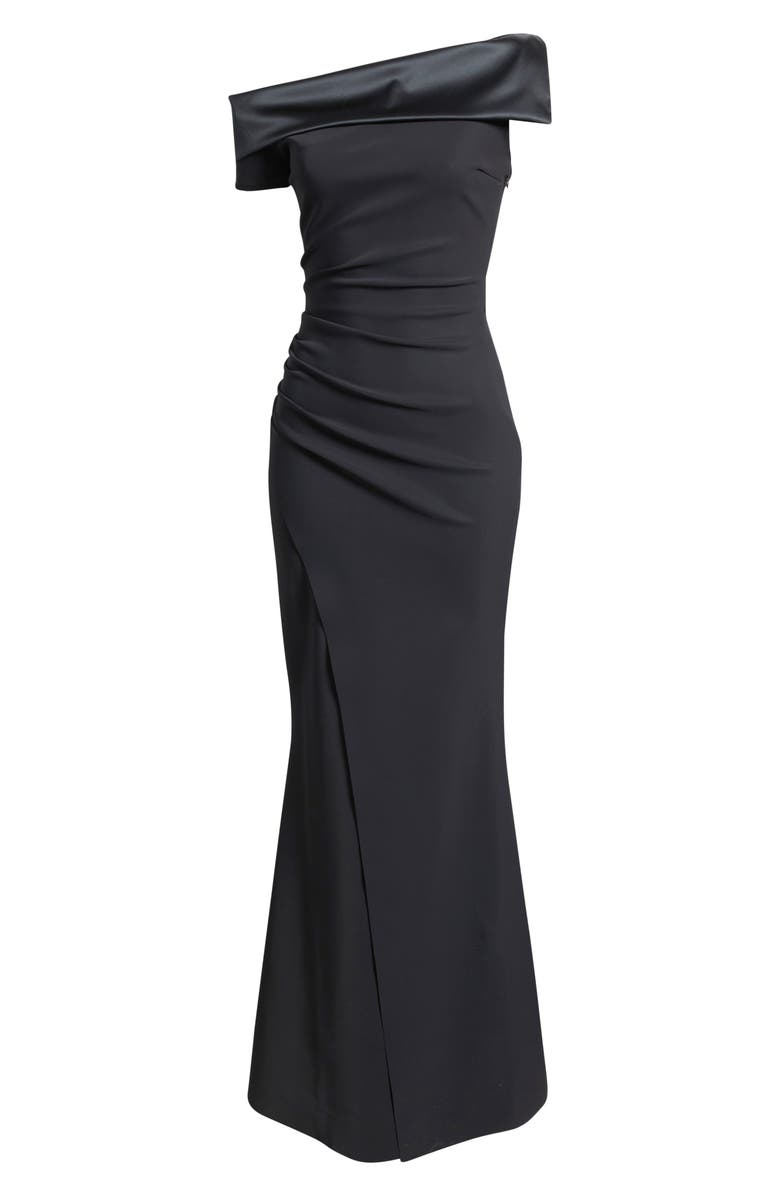 Chiara Boni La Petite Robe Koppany Ruched Off the Shoulder Mermaid Gown, Alternate, color, Black