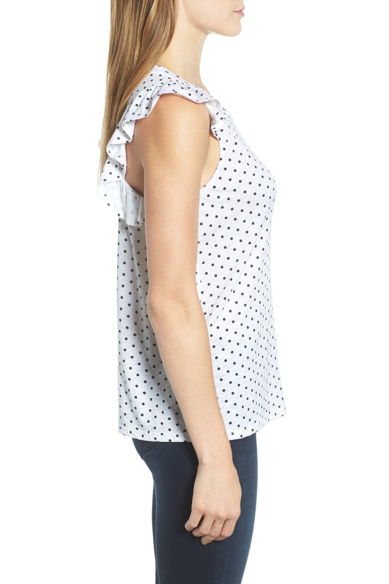 Gibson x Hi Sugarplum! Bonita Ruffled Tank (Nordstrom Exclusive), Alternate, color, DOT