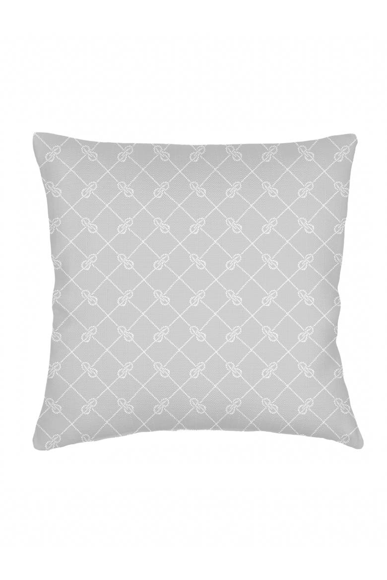 Captains Knots Linen Euro Pillow Cover Only, Main, color, Grey
