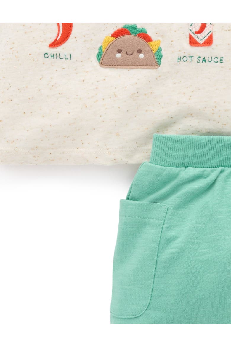 Small Bites Tee and Short Set, Alternate, color, Iguana