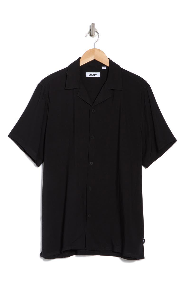 DKNY SPORTSWEAR Mitch Camp Shirt, Alternate, color, Black
