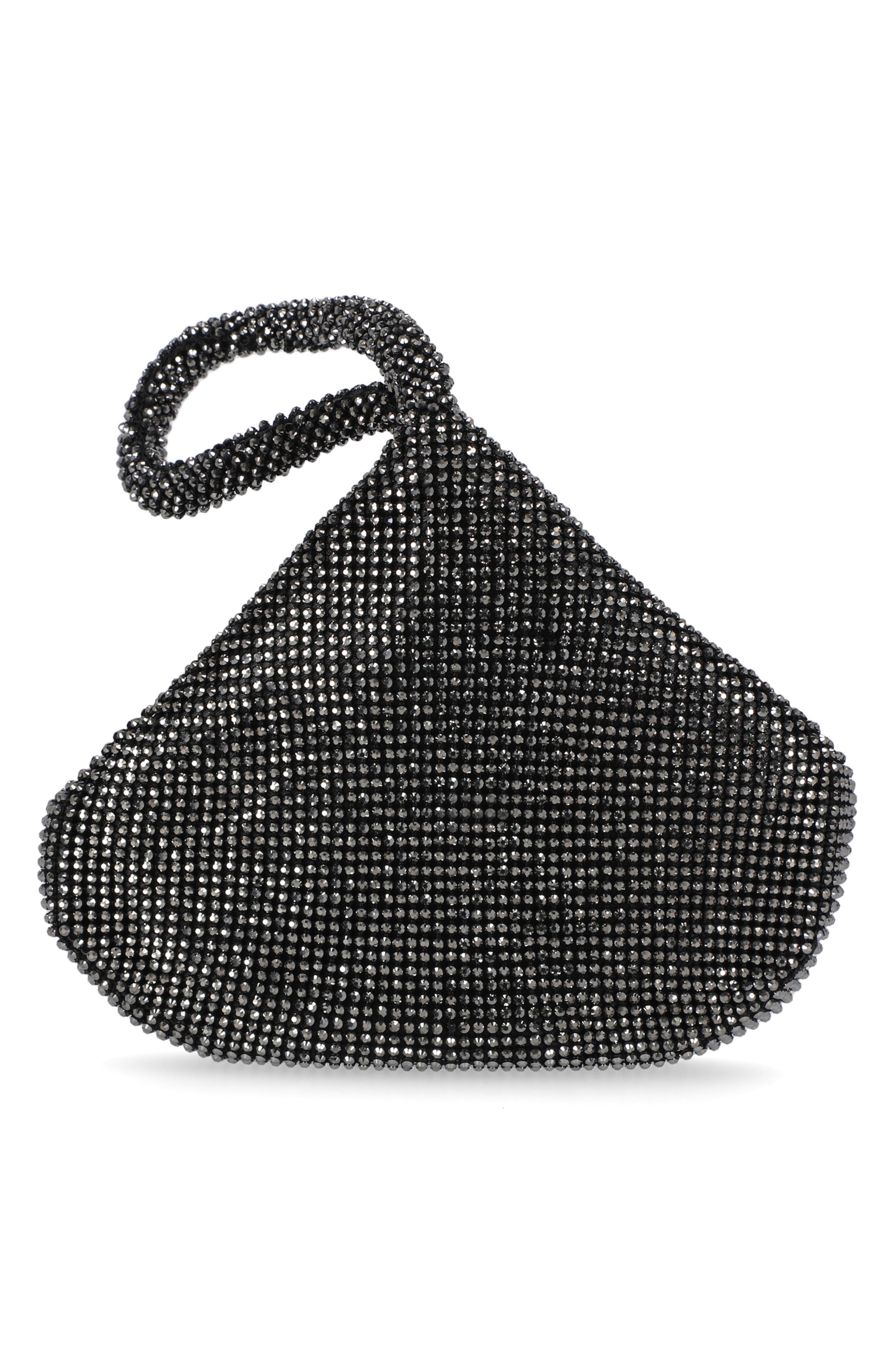 Jessica McClintock Staci Embellished Coin Purse, Alternate, color, Gunmetal
