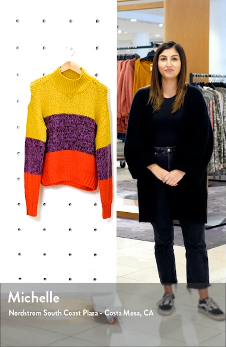 Mock Neck Chunky Knit Sweater, sales video thumbnail