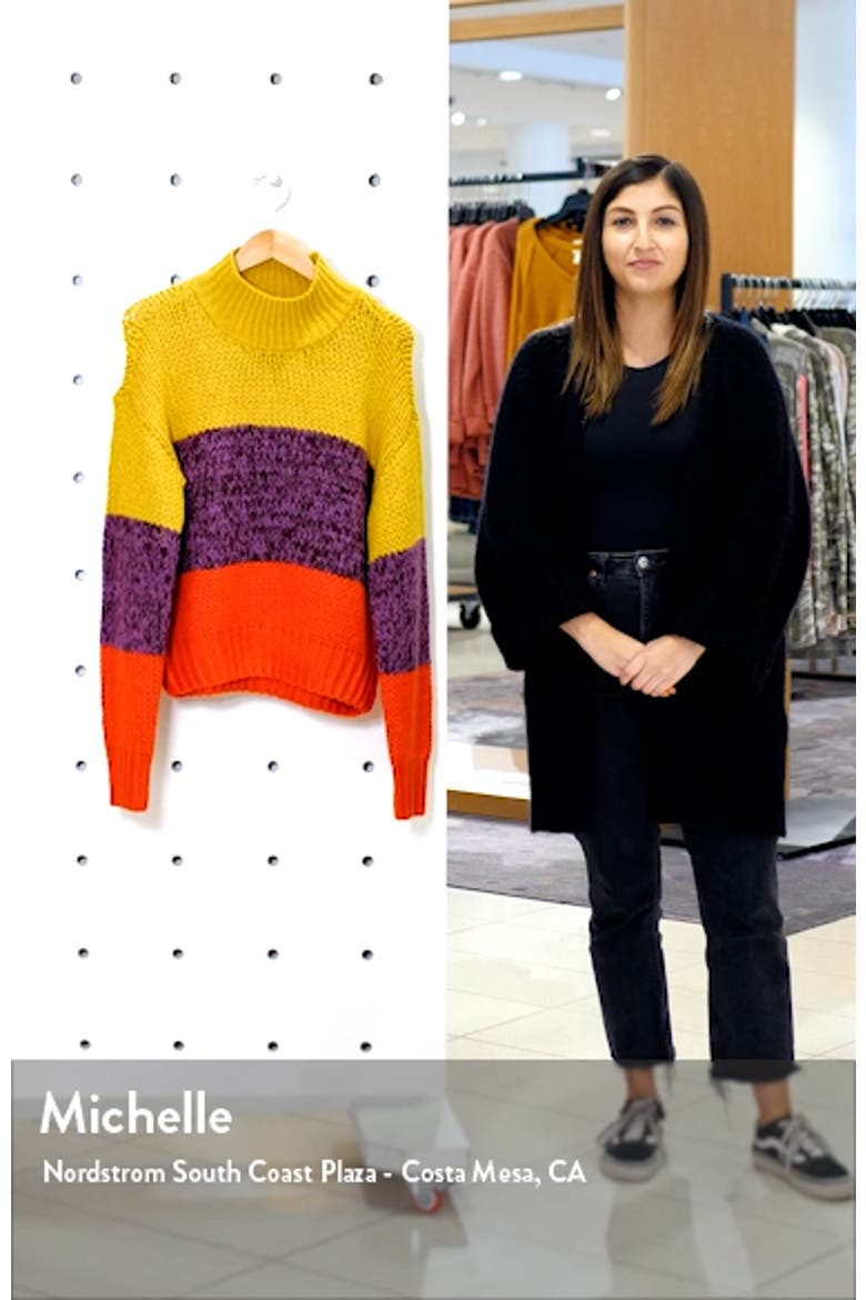 Mock Neck Chunky Knit Sweater video