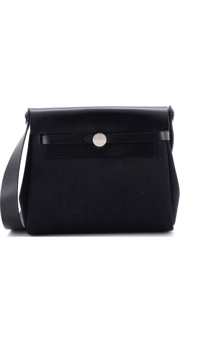 Pre-Owned Hermes Herbag Zip Toile and Leather 20, Main, color, Noir