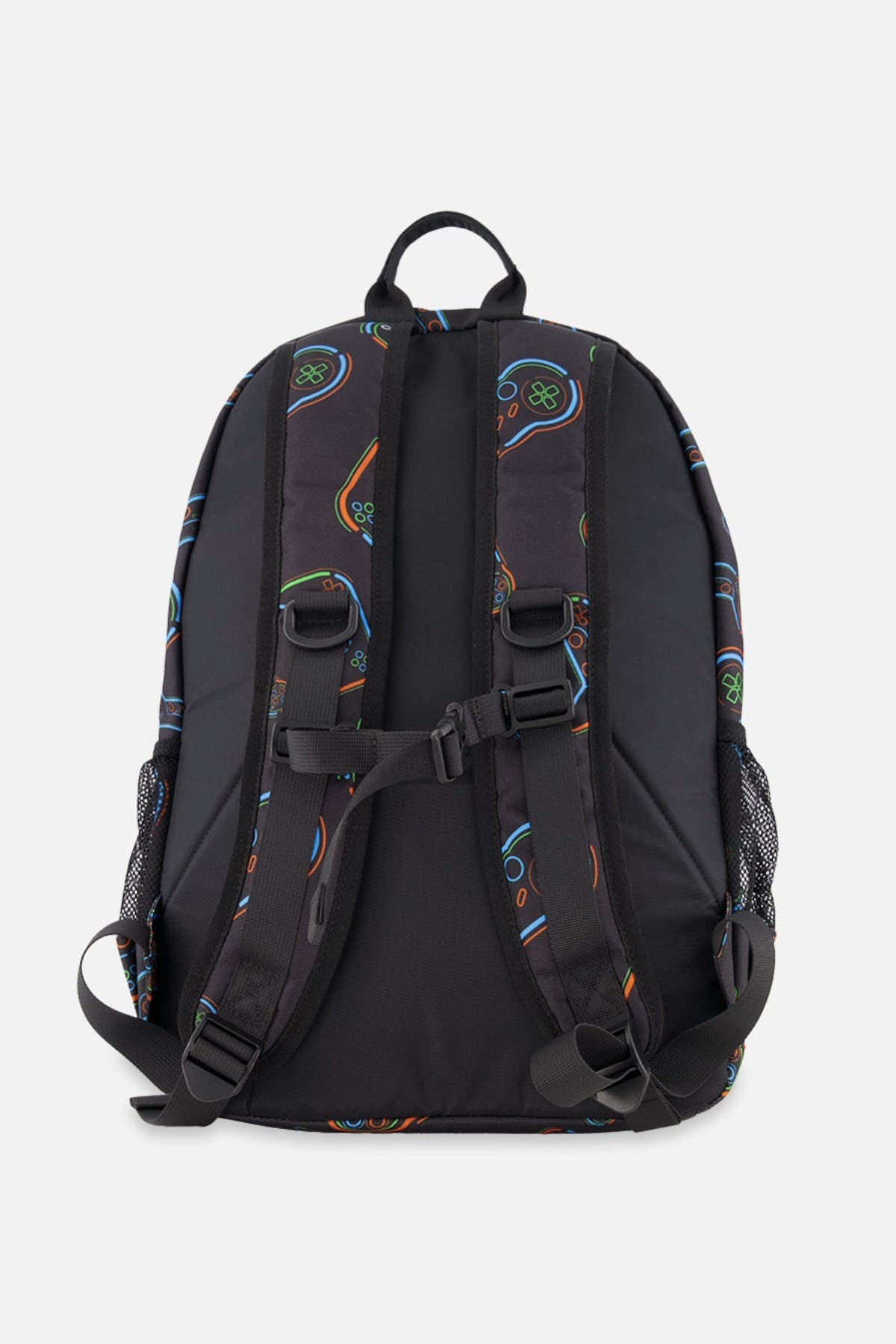 Deux par Deux Controller Durable Spacious Functional Backpack, Alternate, color, Black Printed Controller