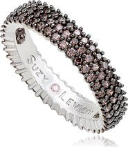 SUZY LEVIAN Pavé Brown Cubic Zirconia Eternity Band Ring