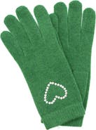 Portolano Crystal Embellished Heart Gloves