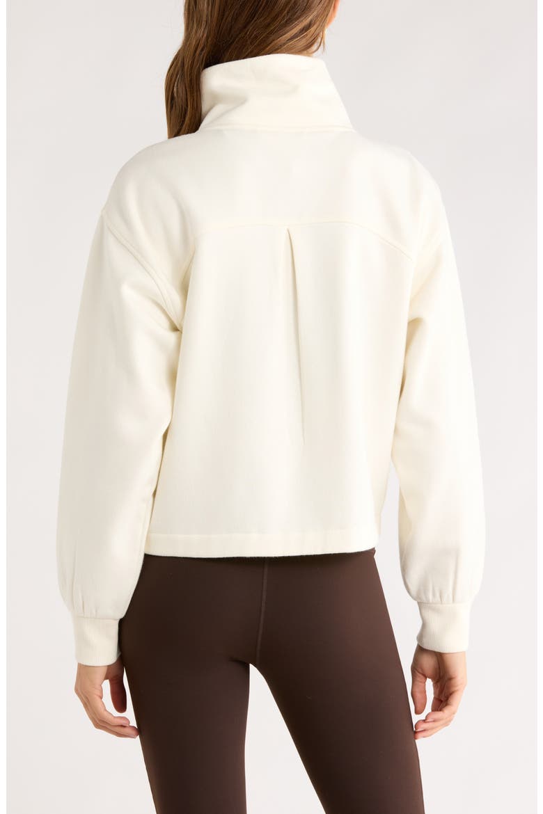Ultracozy Fleece Half Zip Pullover, Alternate, color, IVORY EGRET