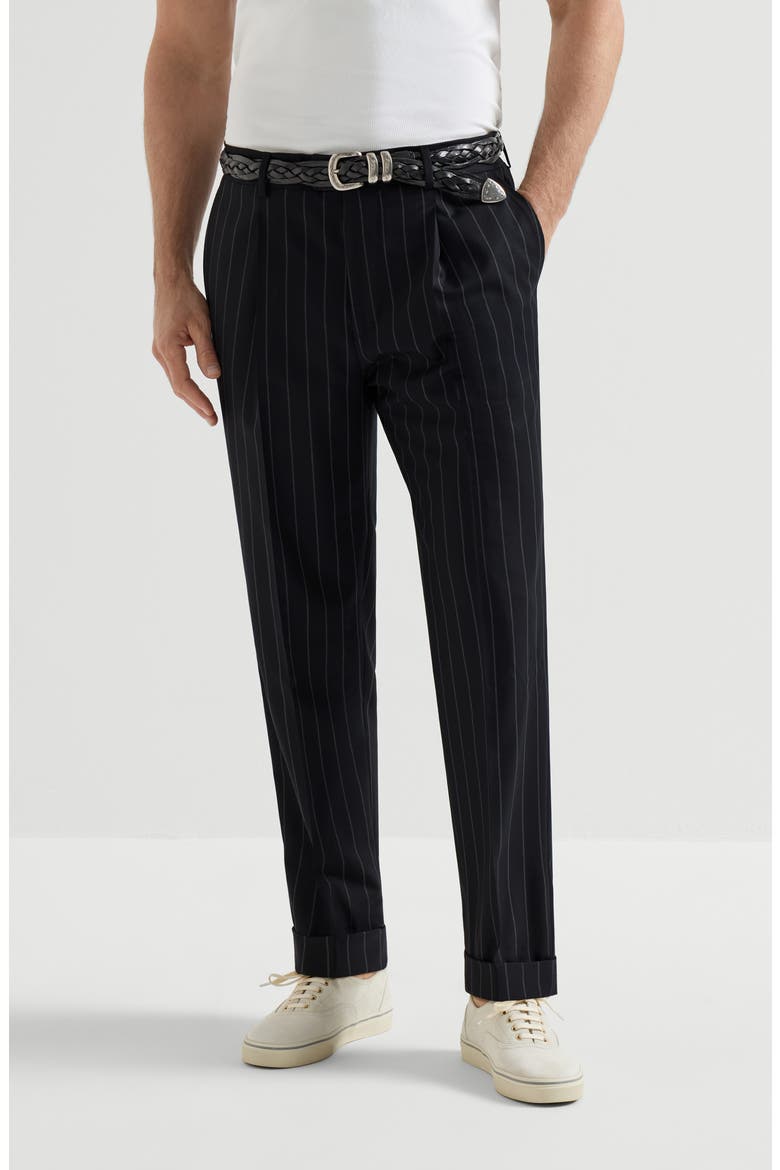 Virgin wool trousers, Main, color, Black